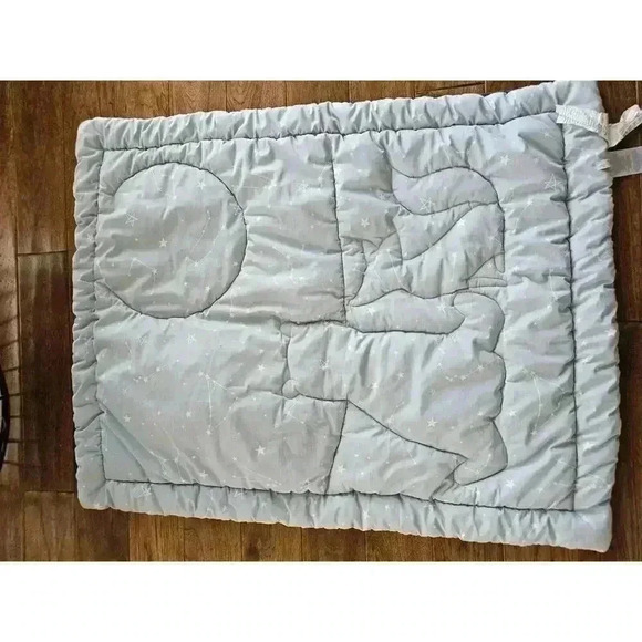 Lambs & Ivy Sierra Sky Blue/Gray Woodland Forest Nursey Baby Crib Blanket Quilt - Picture 7 of 9